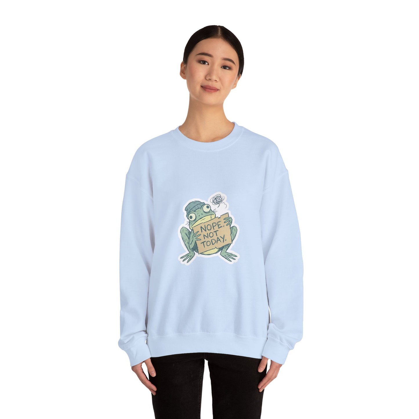 Nope Not Today Frog Sweatshirt - PrintsyNook
