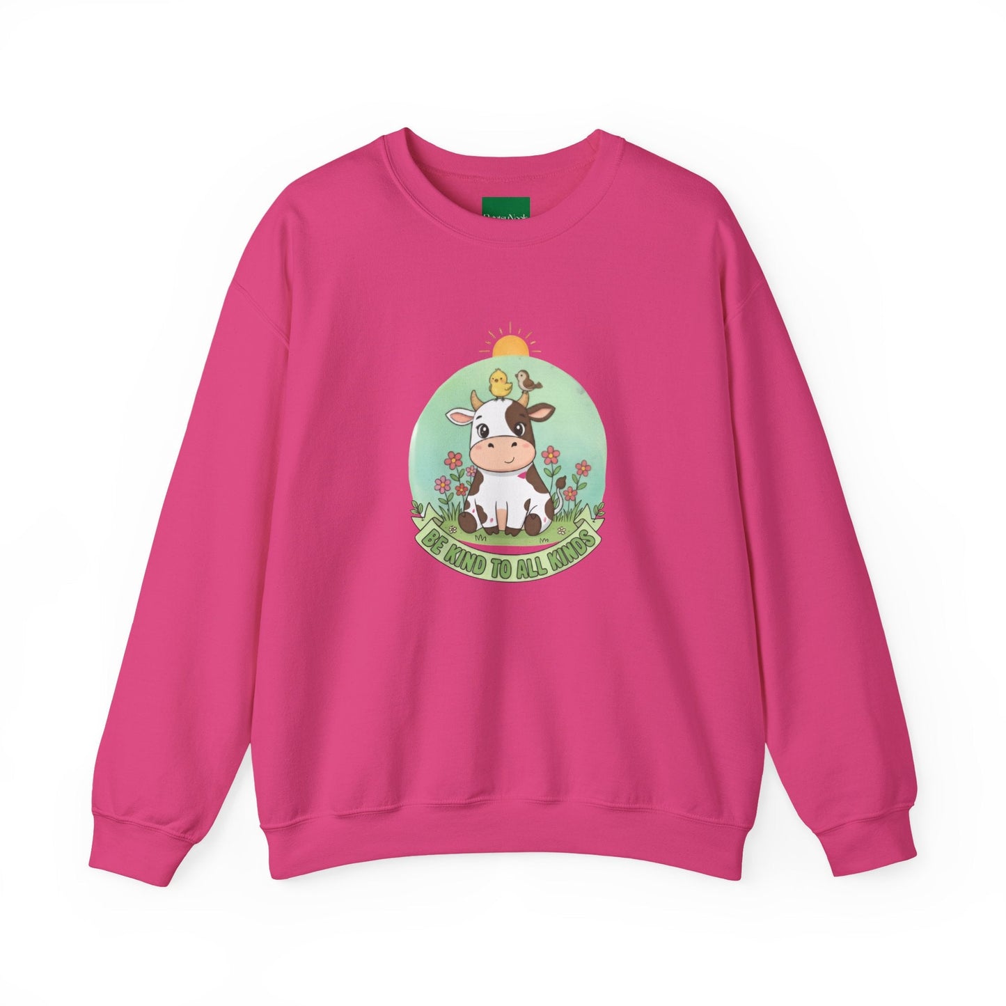 Cow & Chick Vegan Merch Sweatshirt — Cute Cow Graphic Crewneck - PrintsyNook