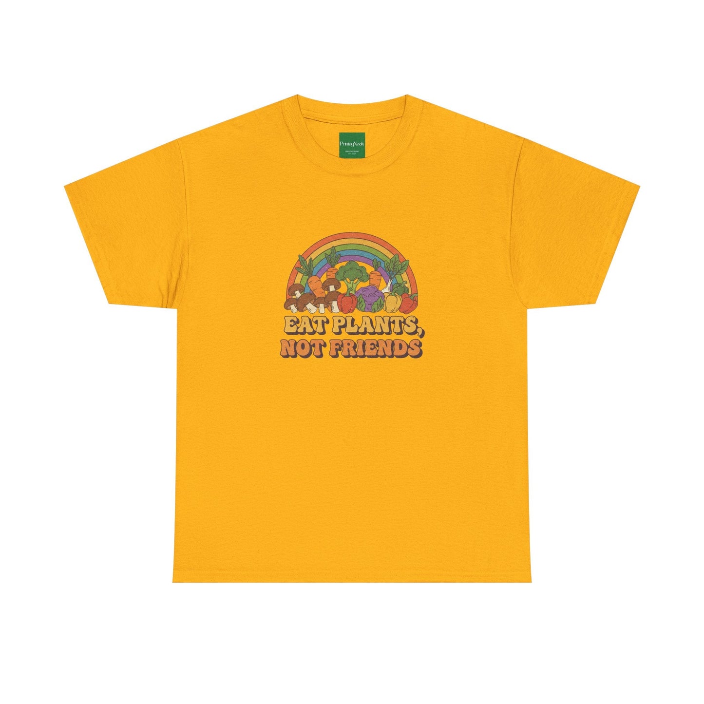 Eat Plants, Not Friends Vegan Retro Tee - PrintsyNook
