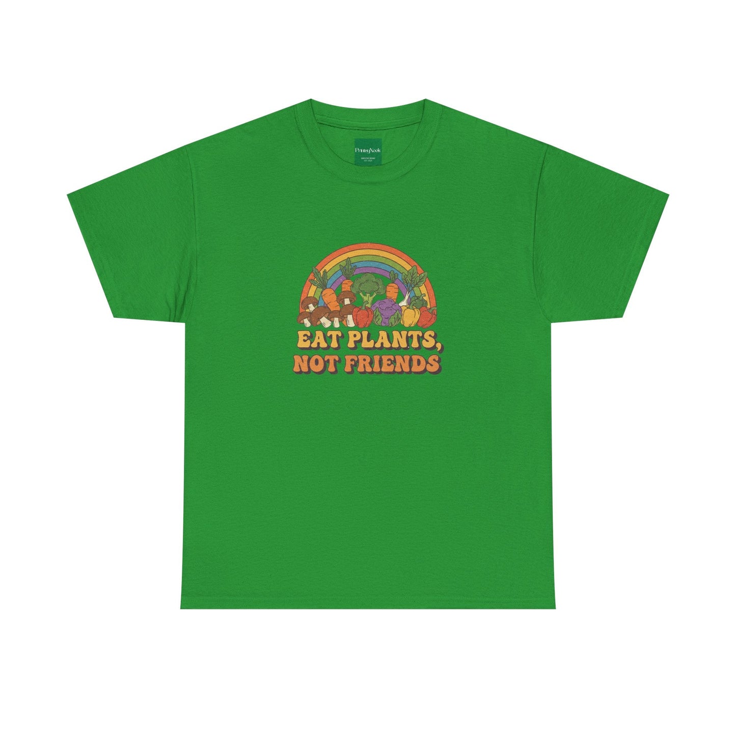 Eat Plants, Not Friends Vegan Retro Tee - PrintsyNook