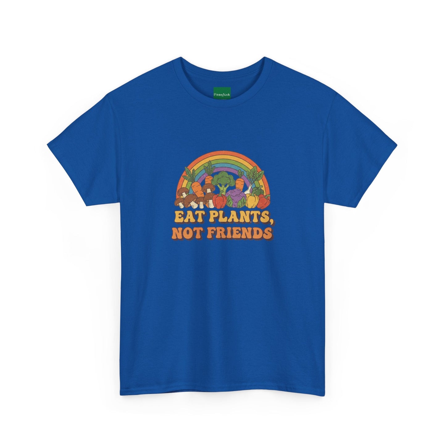 Eat Plants, Not Friends Vegan Retro Tee - PrintsyNook