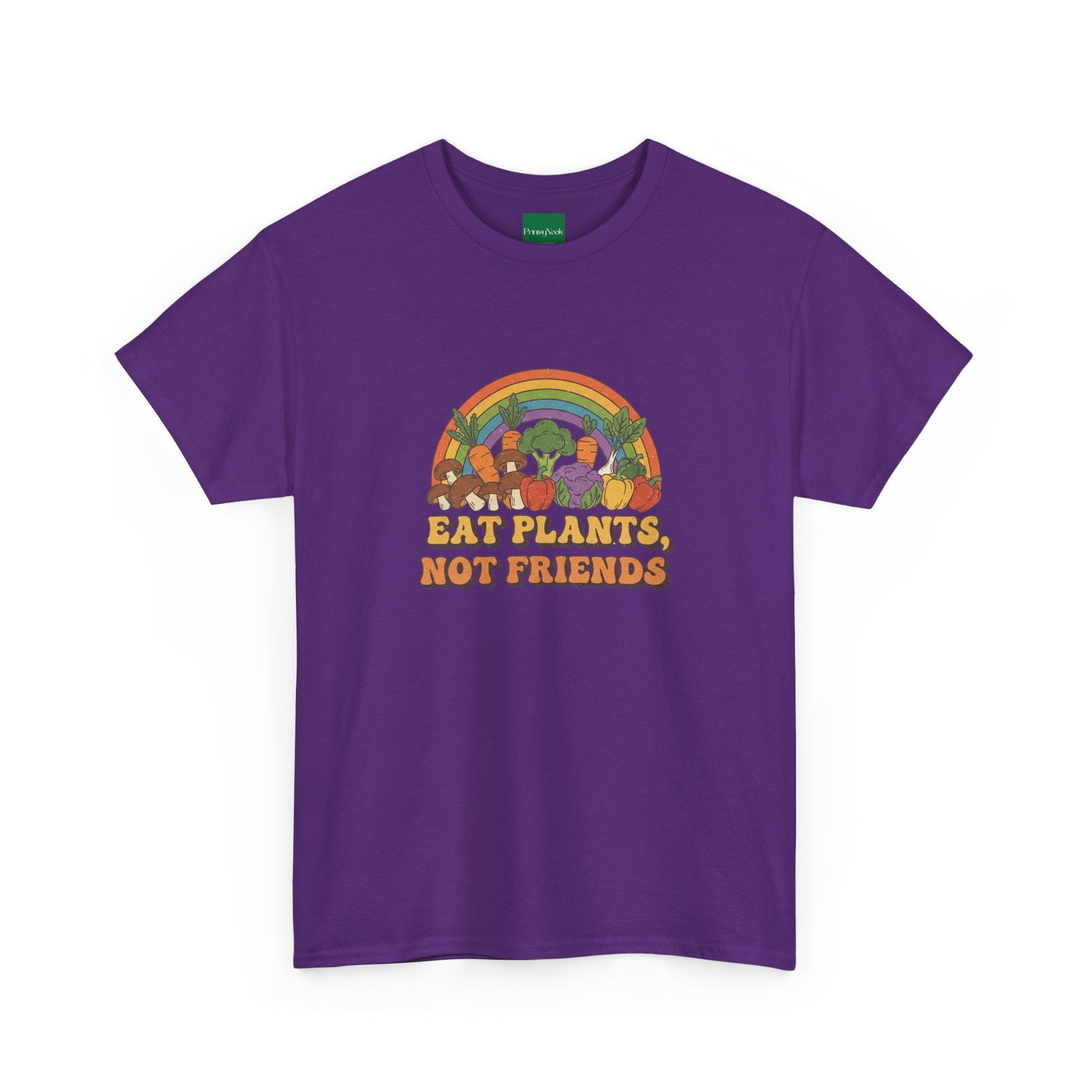 Eat Plants, Not Friends Vegan Retro Tee - PrintsyNook