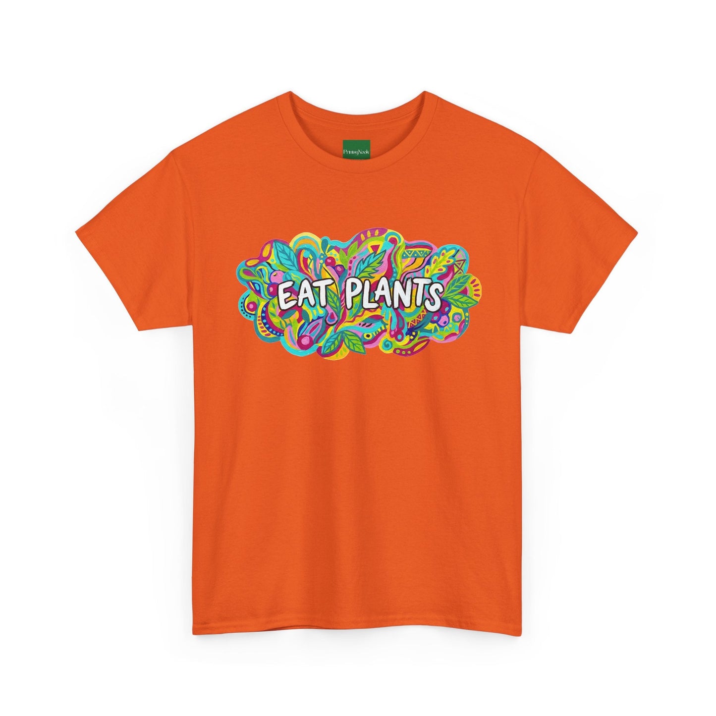 Eat Plants T-Shirt — Colorful Psychedelic Vegan Tee - PrintsyNook