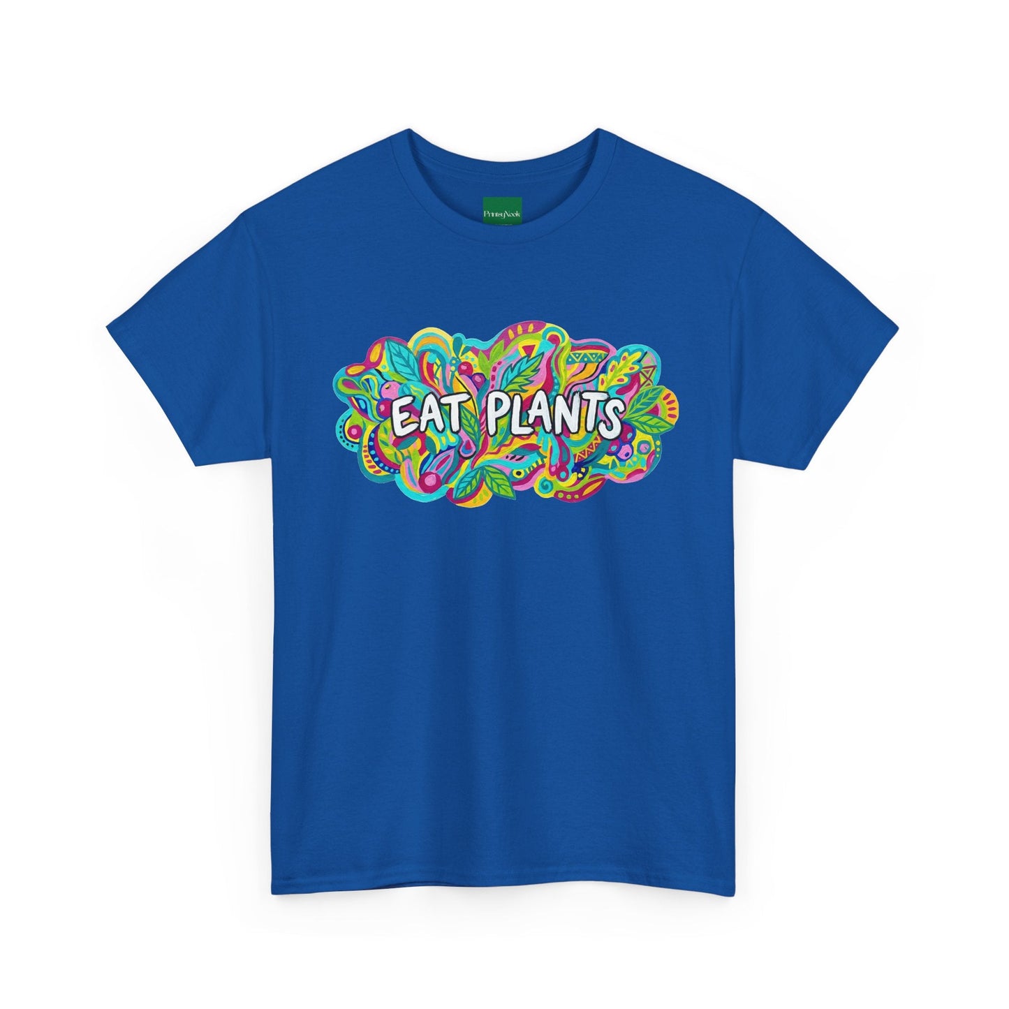 Eat Plants T-Shirt — Colorful Psychedelic Vegan Tee - PrintsyNook