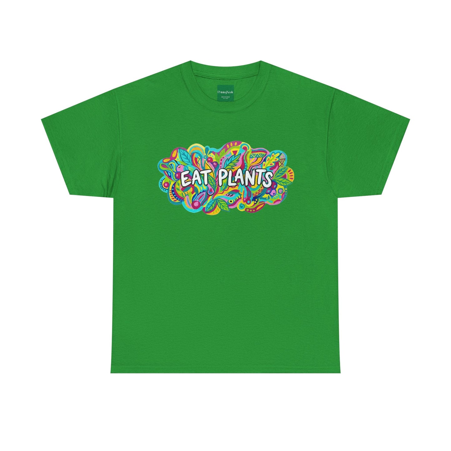Eat Plants T-Shirt — Colorful Psychedelic Vegan Tee - PrintsyNook