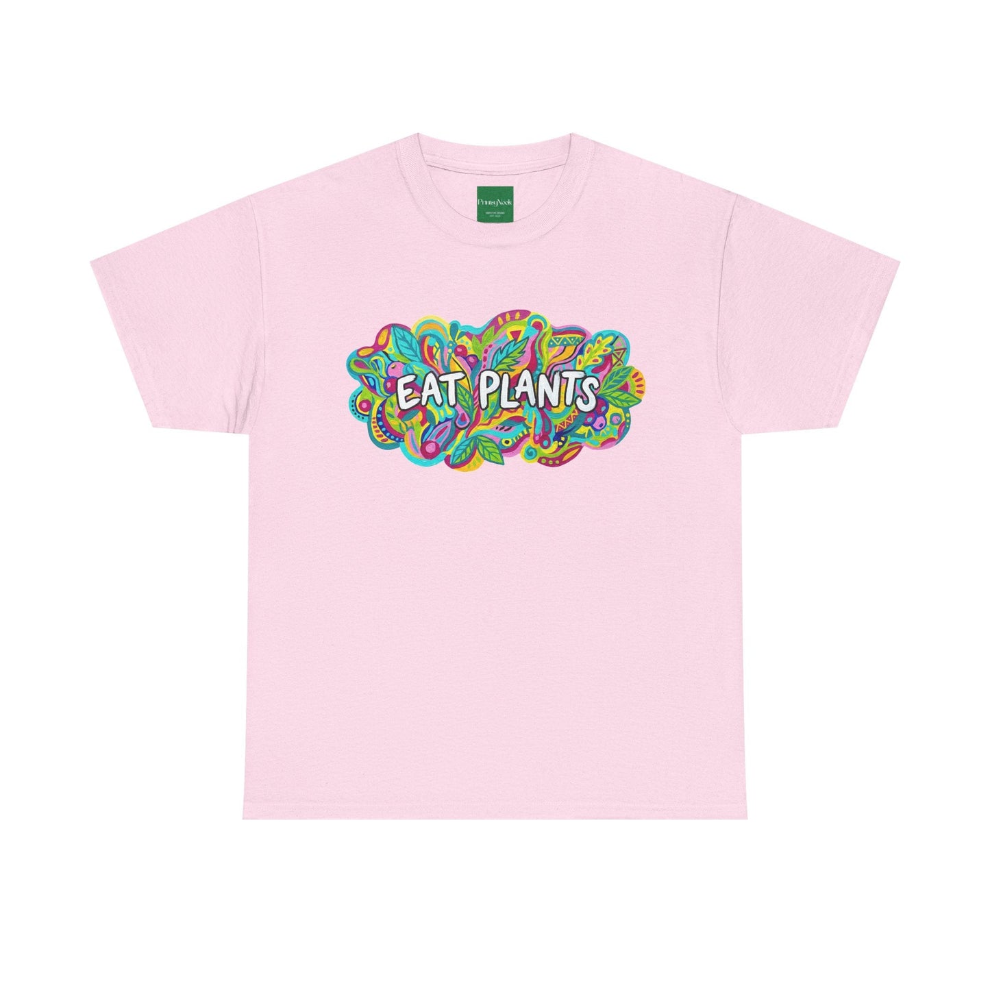 Eat Plants T-Shirt — Colorful Psychedelic Vegan Tee - PrintsyNook