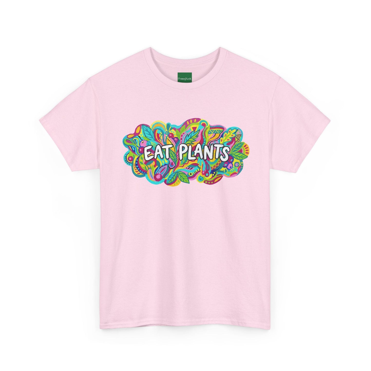 Eat Plants T-Shirt — Colorful Psychedelic Vegan Tee - PrintsyNook