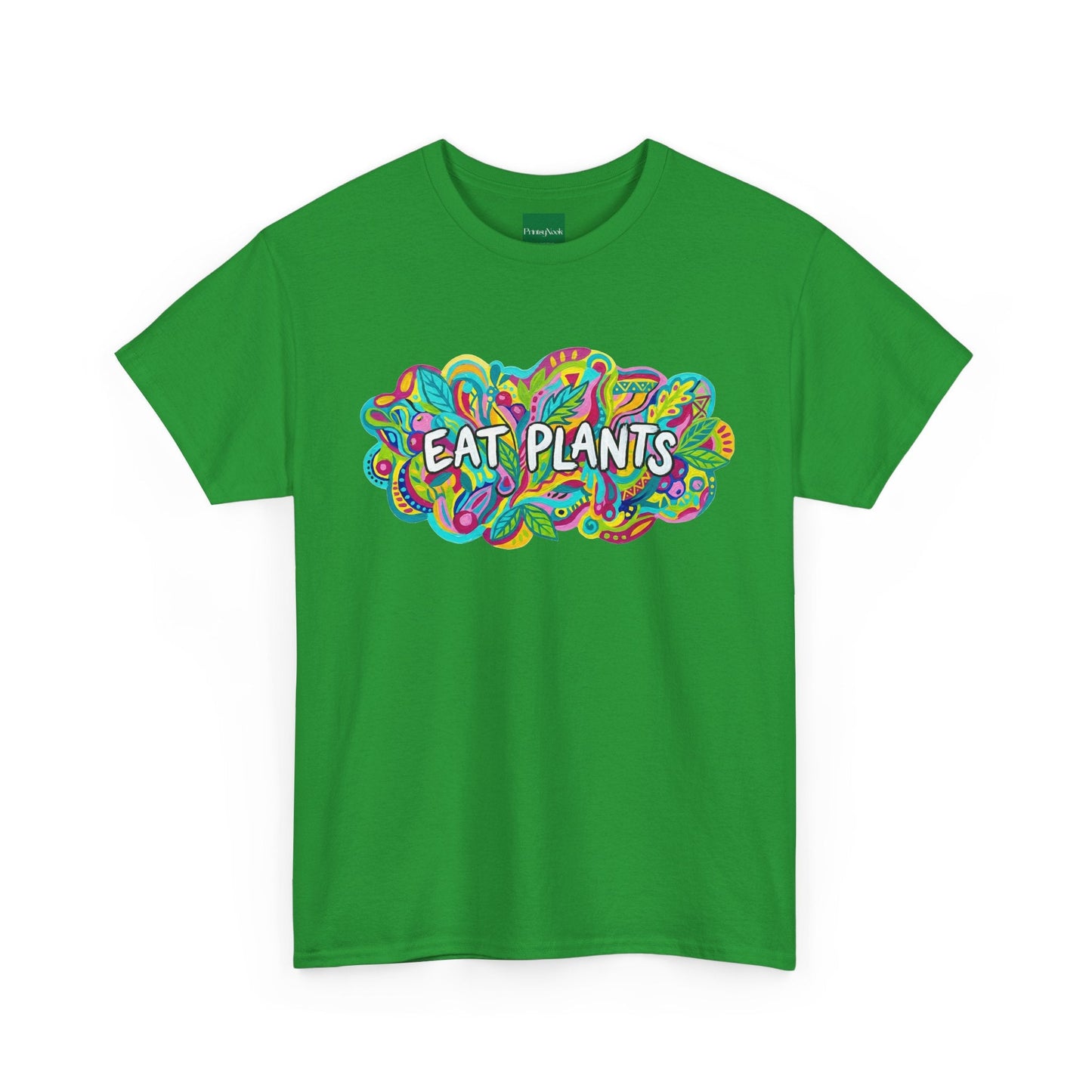 Eat Plants T-Shirt — Colorful Psychedelic Vegan Tee - PrintsyNook