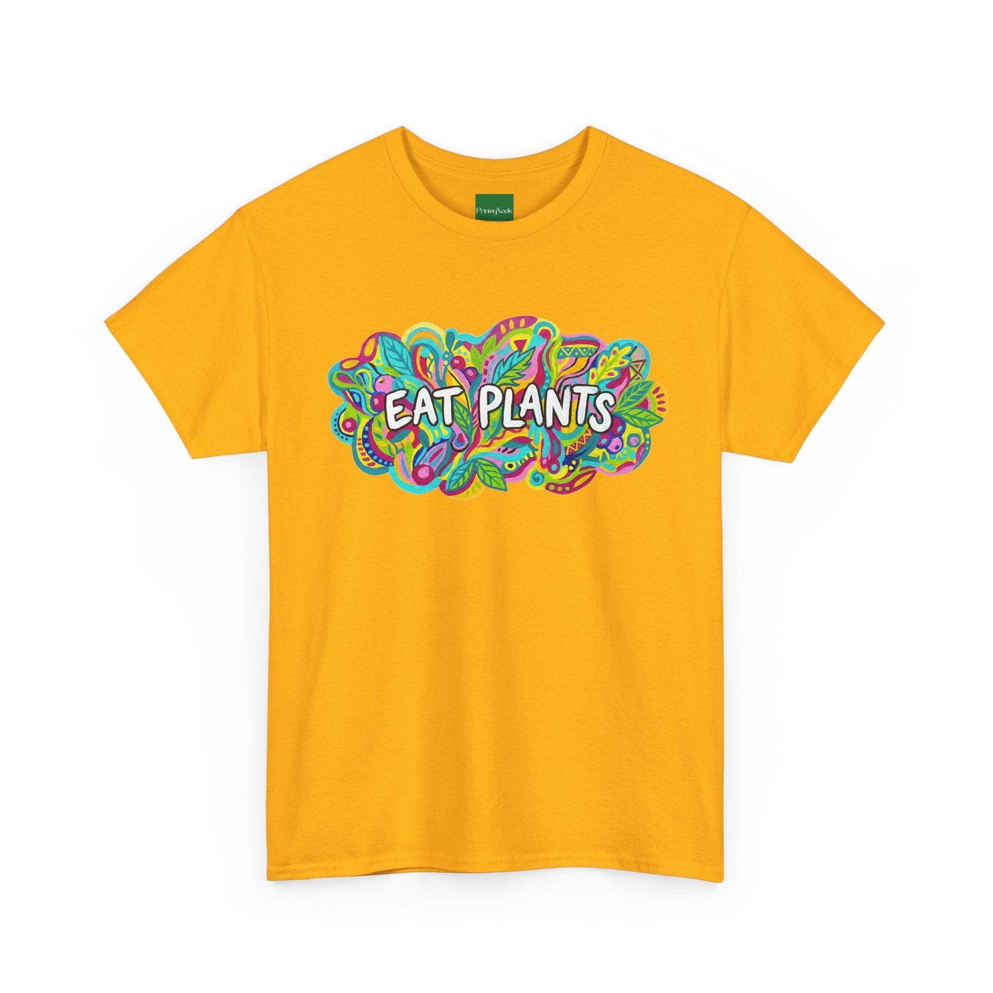 Eat Plants T-Shirt — Colorful Psychedelic Vegan Tee - PrintsyNook