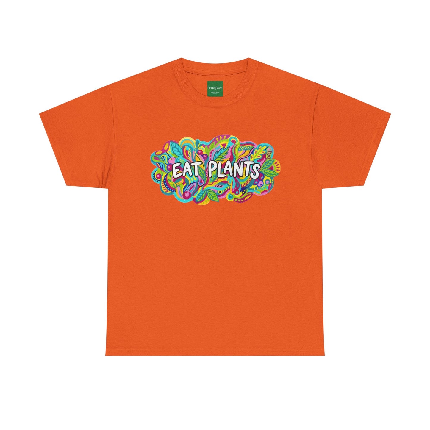 Eat Plants T-Shirt — Colorful Psychedelic Vegan Tee - PrintsyNook