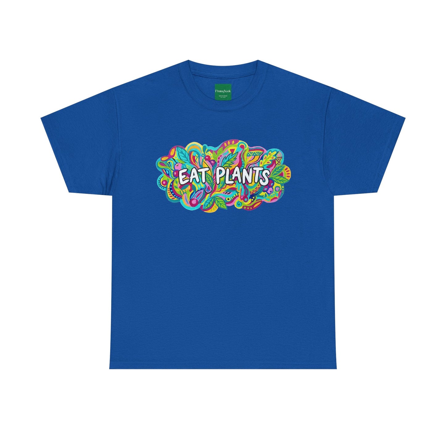 Eat Plants T-Shirt — Colorful Psychedelic Vegan Tee - PrintsyNook