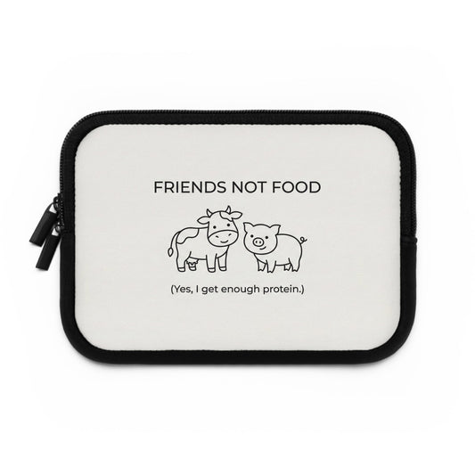 Friends Not Food Laptop Sleeve — Vegan Protective Sleeve - PrintsyNook