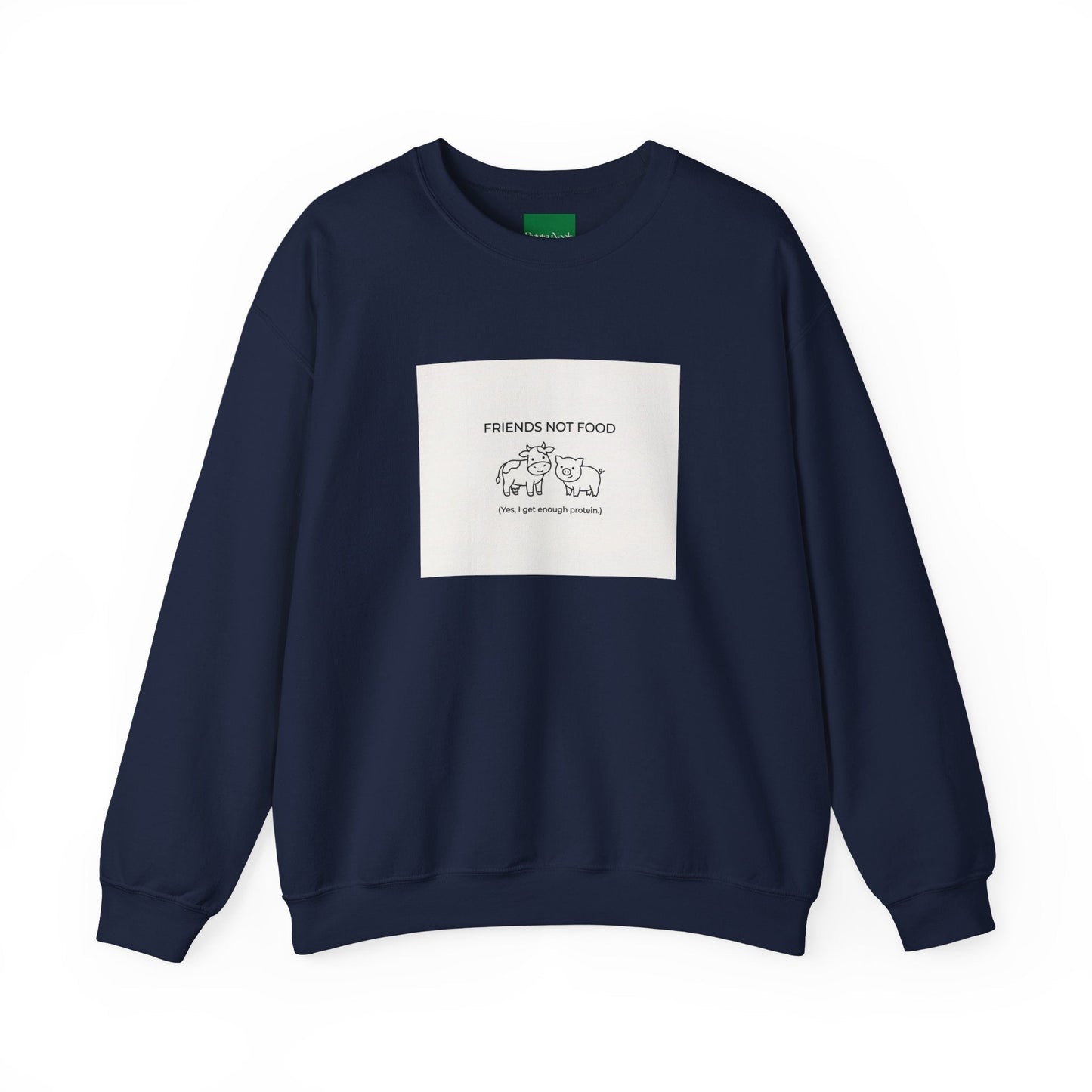 Friends Not Food Sweatshirt — Vegan Animal Rights Crewneck - PrintsyNook