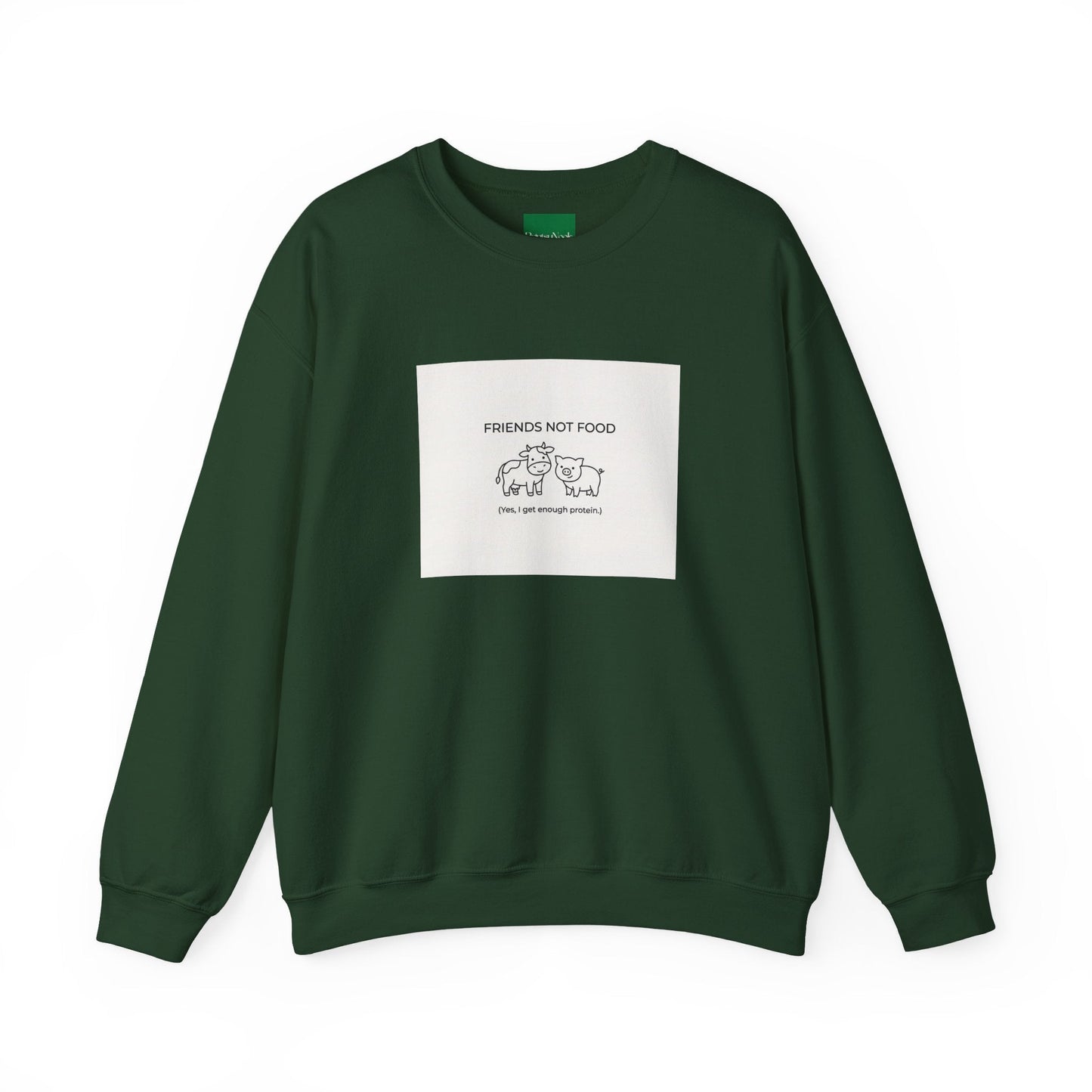 Friends Not Food Sweatshirt — Vegan Animal Rights Crewneck - PrintsyNook