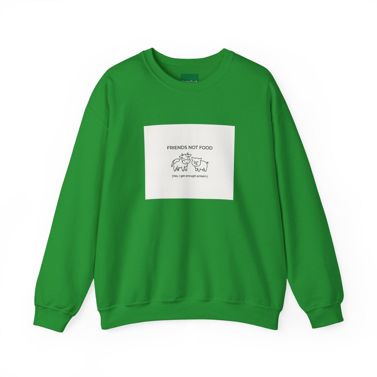Friends Not Food Sweatshirt — Vegan Animal Rights Crewneck - PrintsyNook