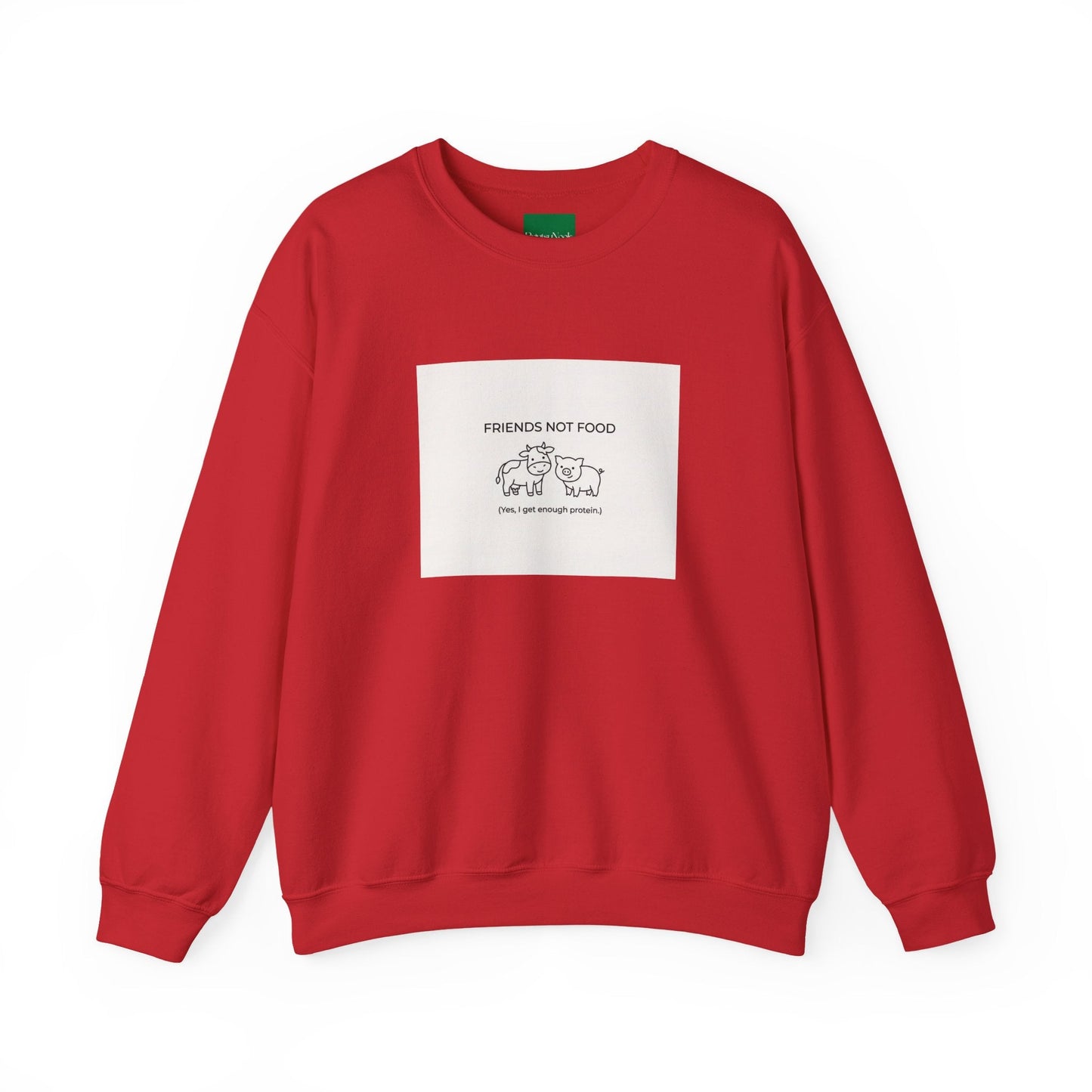 Friends Not Food Sweatshirt — Vegan Animal Rights Crewneck - PrintsyNook