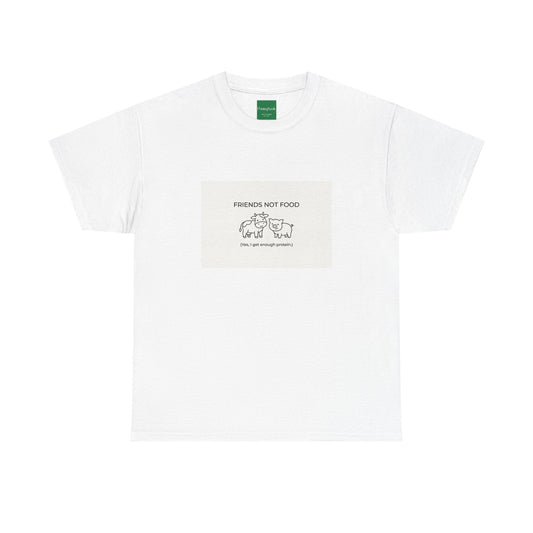 Friends Not Food Tee — Vegan Animal Rescue Graphic T-Shirt - PrintsyNook