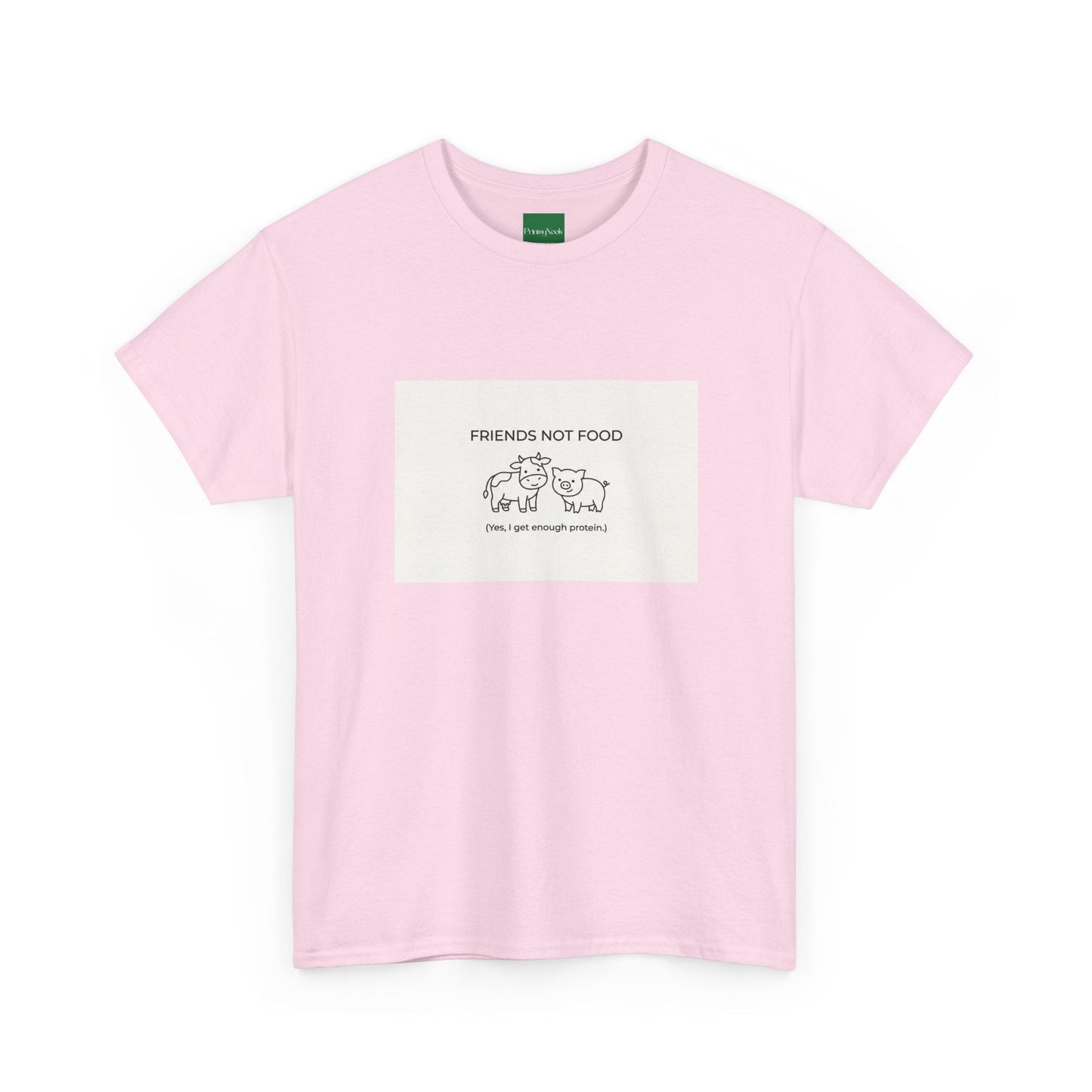 Friends Not Food Tee — Vegan Animal Rescue Graphic T-Shirt - PrintsyNook