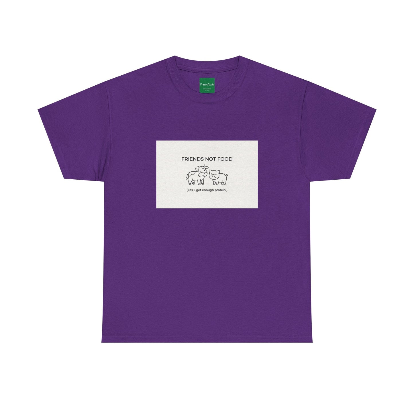 Friends Not Food Tee — Vegan Animal Rescue Graphic T-Shirt - PrintsyNook