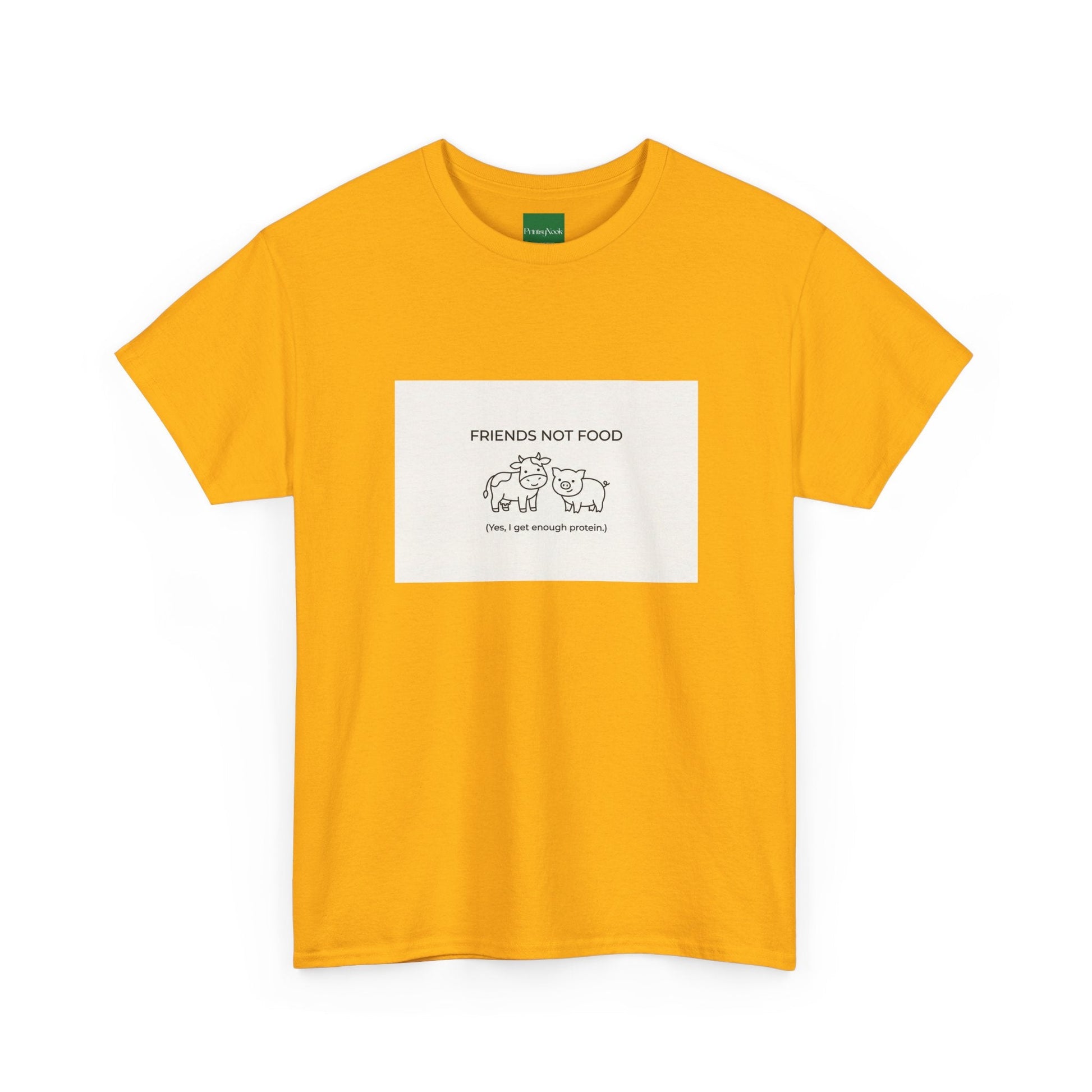 Friends Not Food Tee — Vegan Animal Rescue Graphic T-Shirt - PrintsyNook