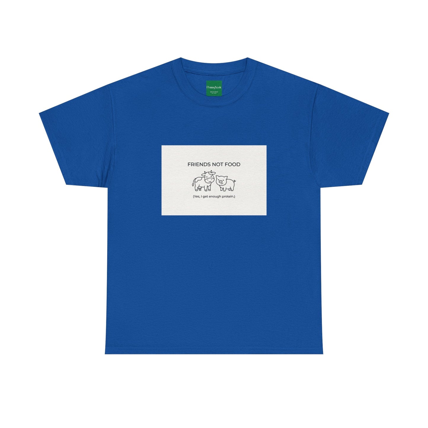 Friends Not Food Tee — Vegan Animal Rescue Graphic T-Shirt - PrintsyNook