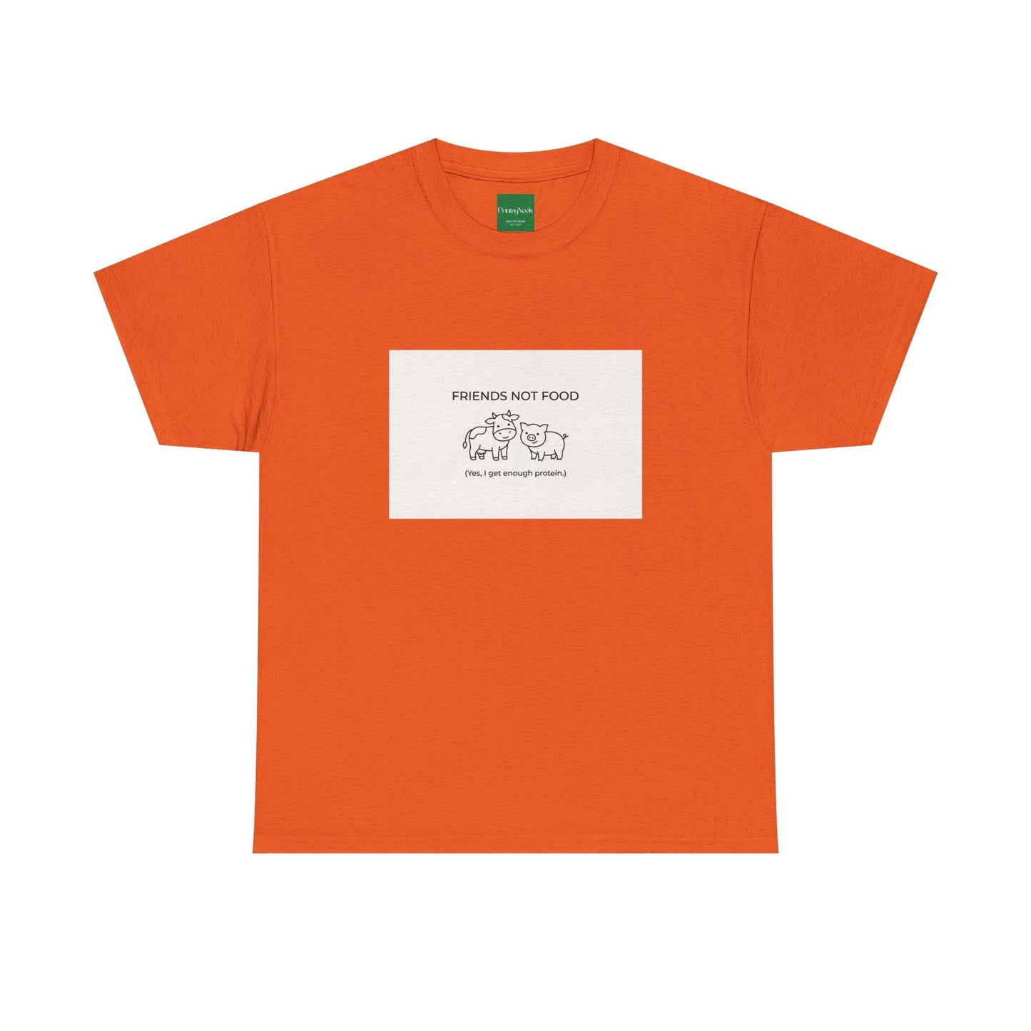 Friends Not Food Tee — Vegan Animal Rescue Graphic T-Shirt - PrintsyNook