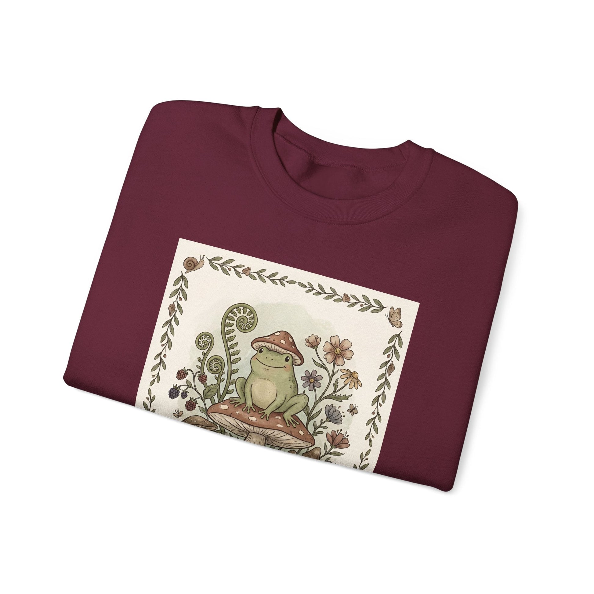 Grow Compassion Frog Sweatshirt — Plant - Based Pride Pullover - PrintsyNook