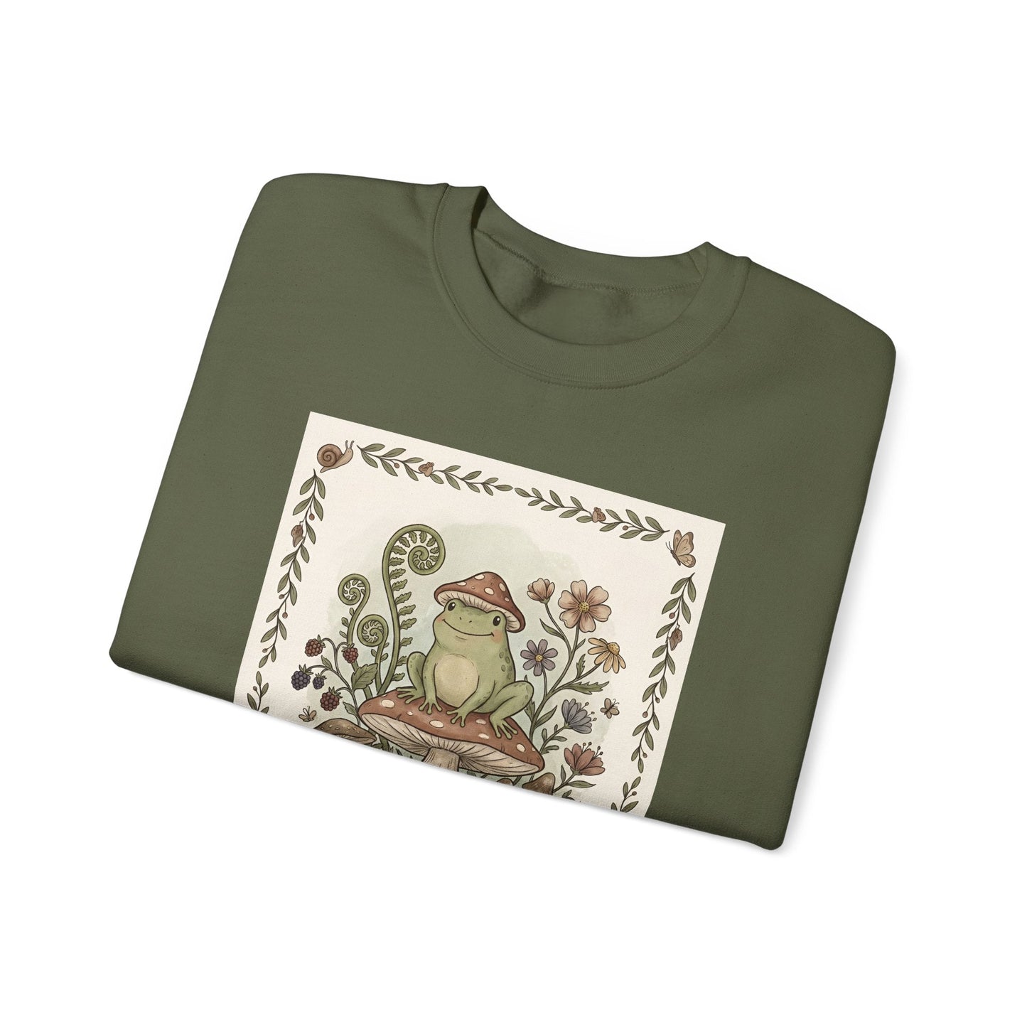 Grow Compassion Frog Sweatshirt — Plant - Based Pride Pullover - PrintsyNook
