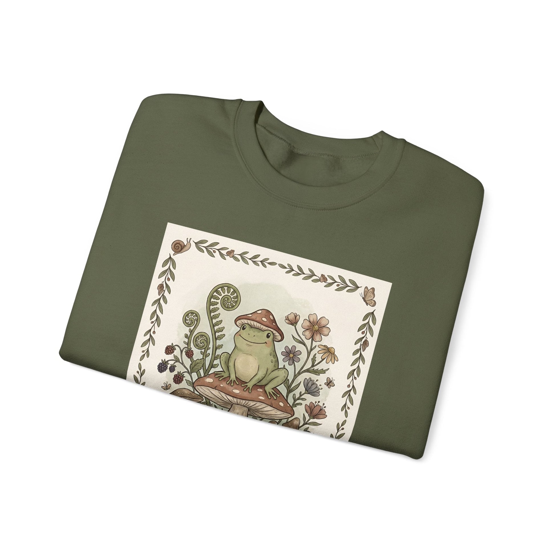 Grow Compassion Frog Sweatshirt — Plant - Based Pride Pullover - PrintsyNook