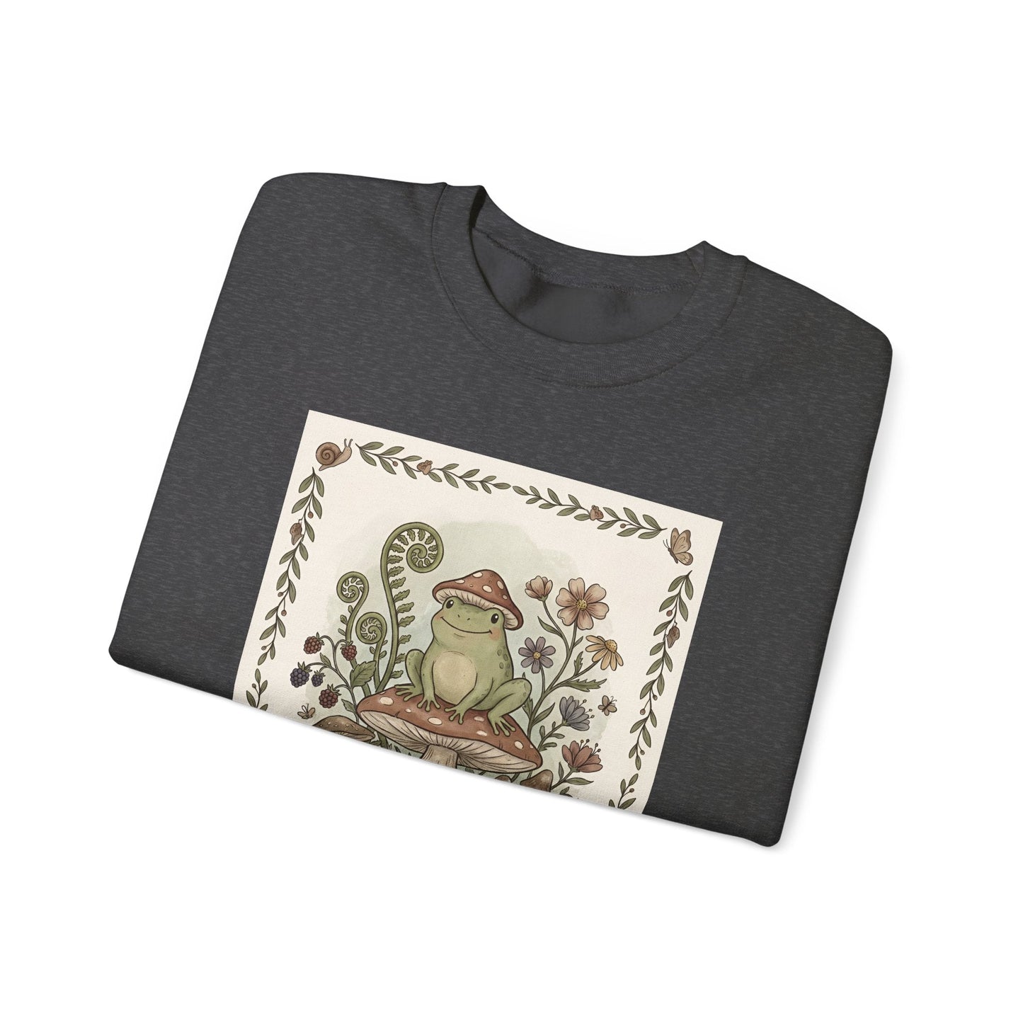 Grow Compassion Frog Sweatshirt — Plant - Based Pride Pullover - PrintsyNook