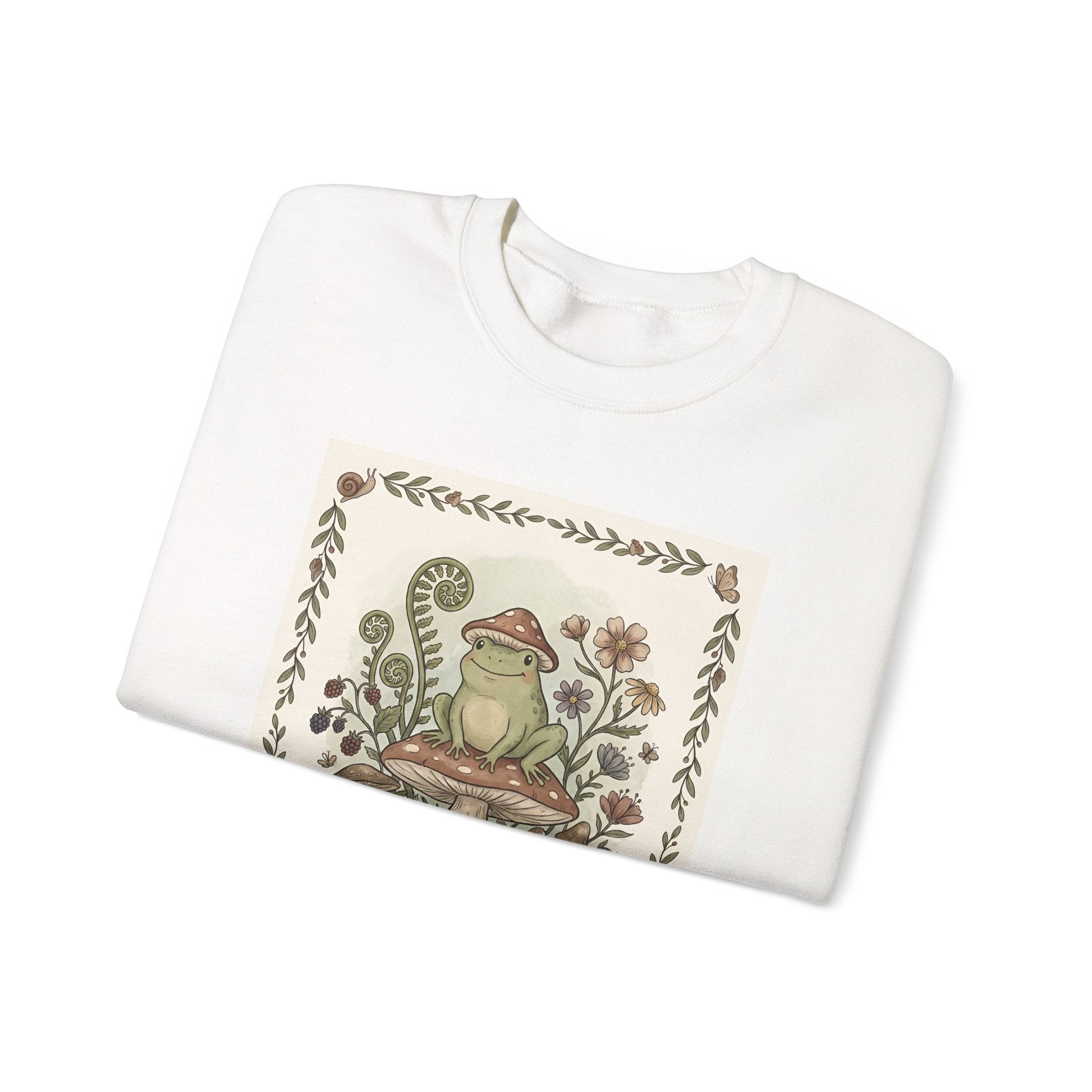 Grow Compassion Frog Sweatshirt — Plant - Based Pride Pullover - PrintsyNook