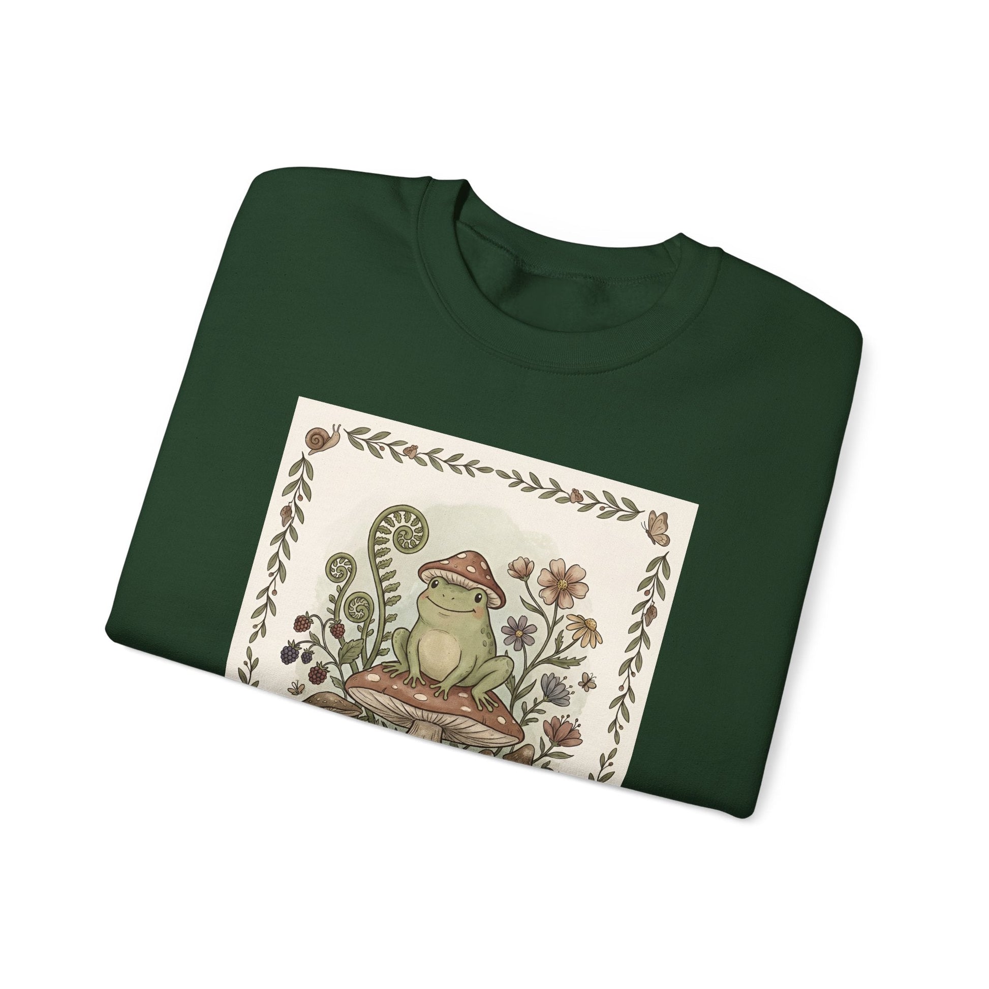 Grow Compassion Frog Sweatshirt — Plant - Based Pride Pullover - PrintsyNook