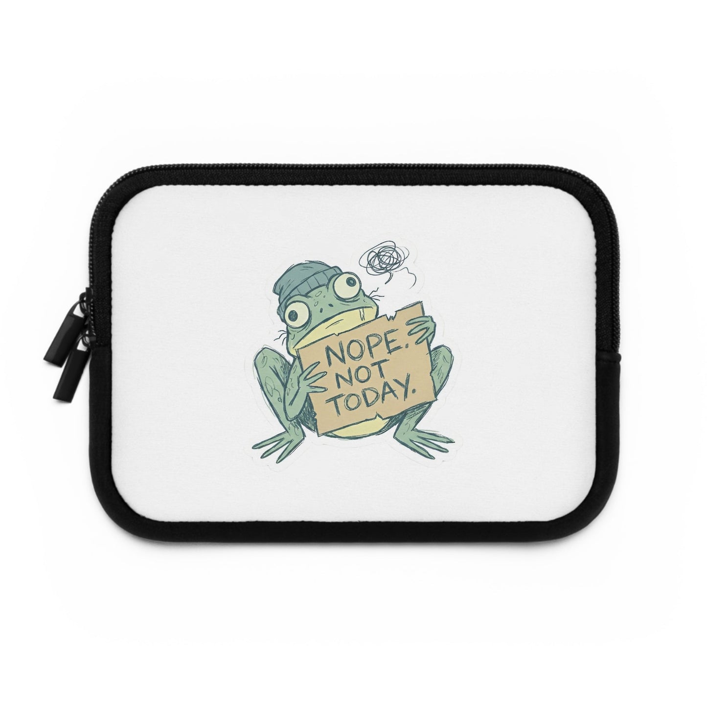 Nope Not Today Frog Laptop Sleeve - PrintsyNook