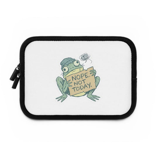 Nope Not Today Frog Laptop Sleeve - PrintsyNook