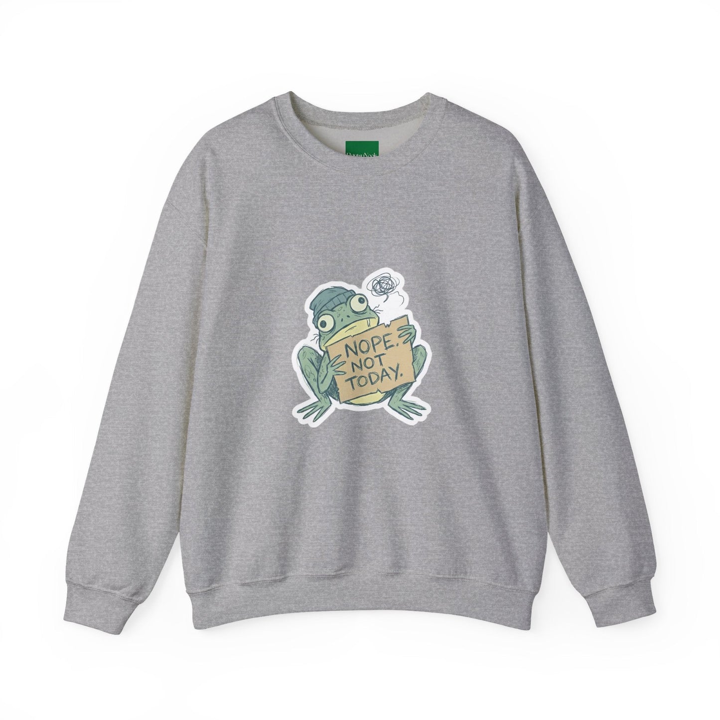 Nope Not Today Frog Sweatshirt - PrintsyNook