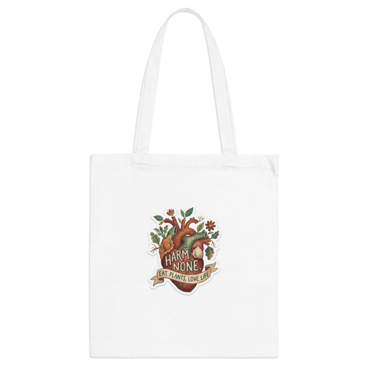 Tote Bag - "Harm None" Vegan Merch - PrintsyNook