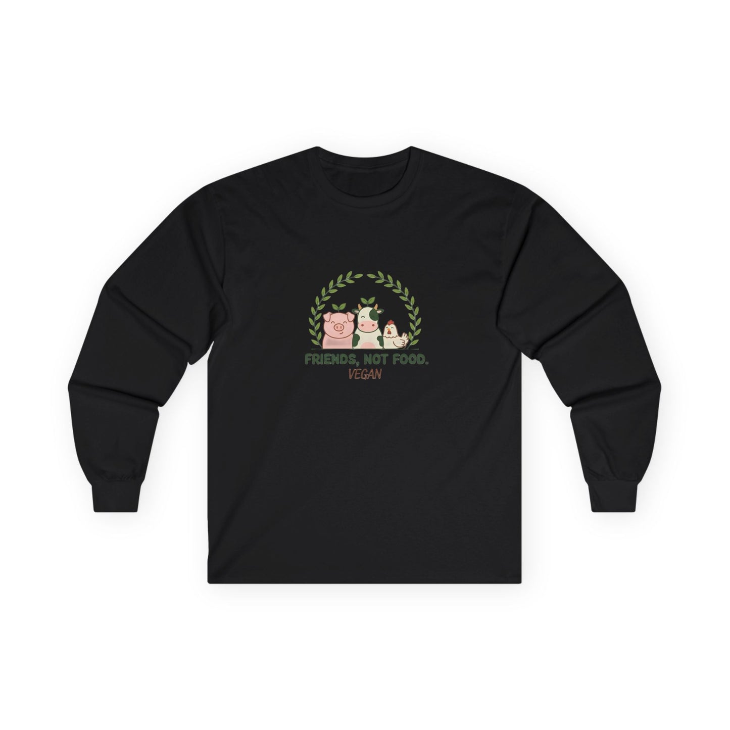 Vegan Farm Animals Long Sleeve Tee – Animal - Friendly Vegan Merch - PrintsyNook