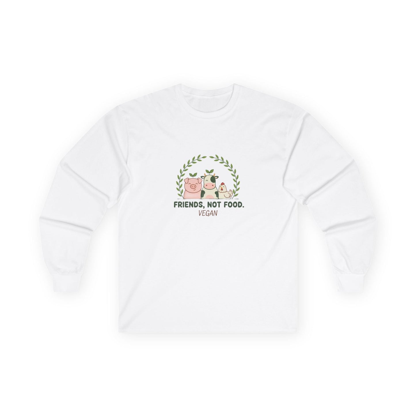 Vegan Farm Animals Long Sleeve Tee – Animal - Friendly Vegan Merch - PrintsyNook