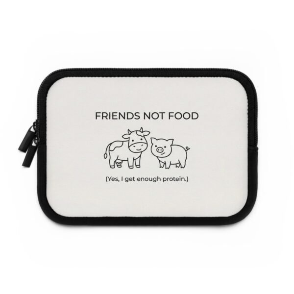 Friends Not Food Laptop Sleeve — Vegan Protective Sleeve