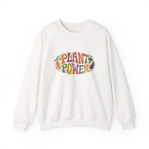 Plant Power Crewneck Sweatshirt — Retro Veggie Graphic Sweatshirt