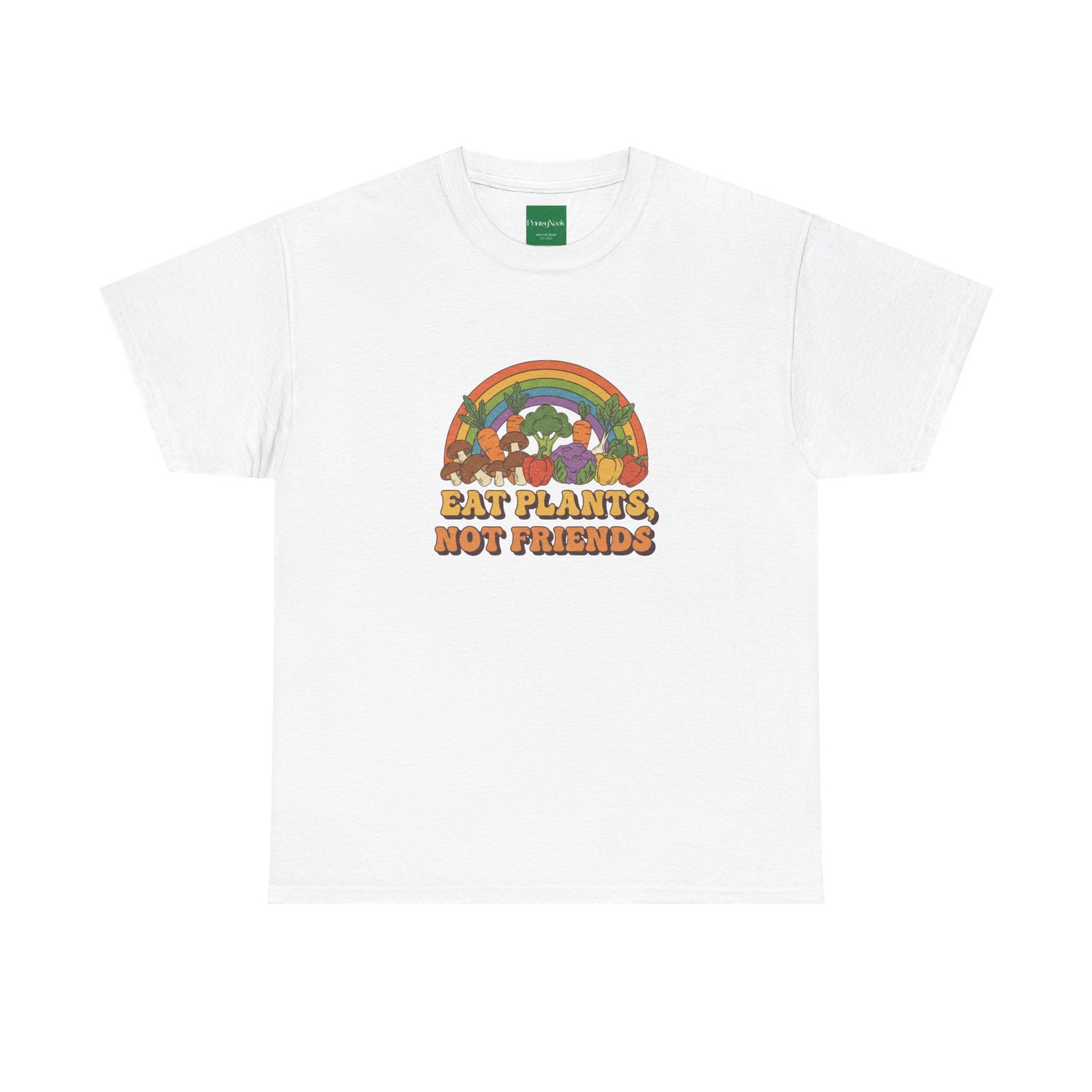 Eat Plants, Not Friends Vegan Retro Tee